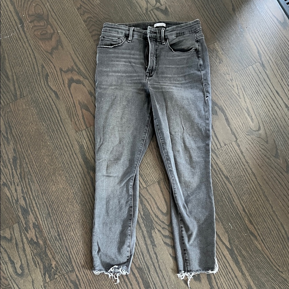 Good American | GOOD WAIST SKINNY CROPPED JEANS | BLACK180